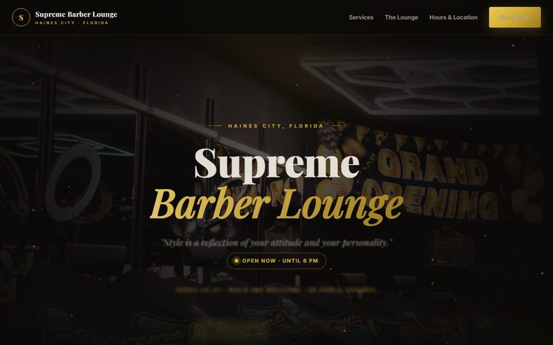 Supreme Barber Lounge website